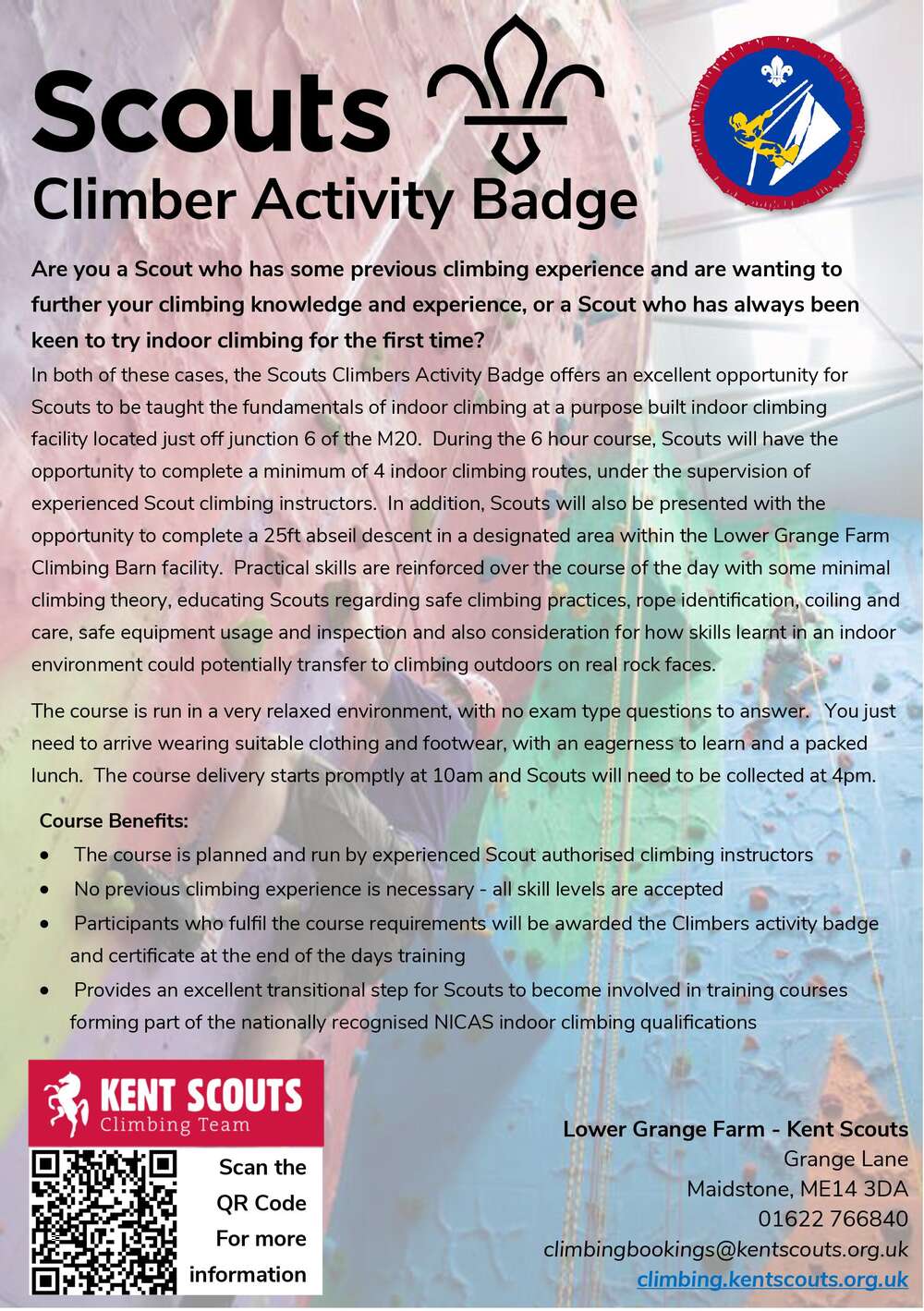 Scouts Climber Activity Badge Courses
